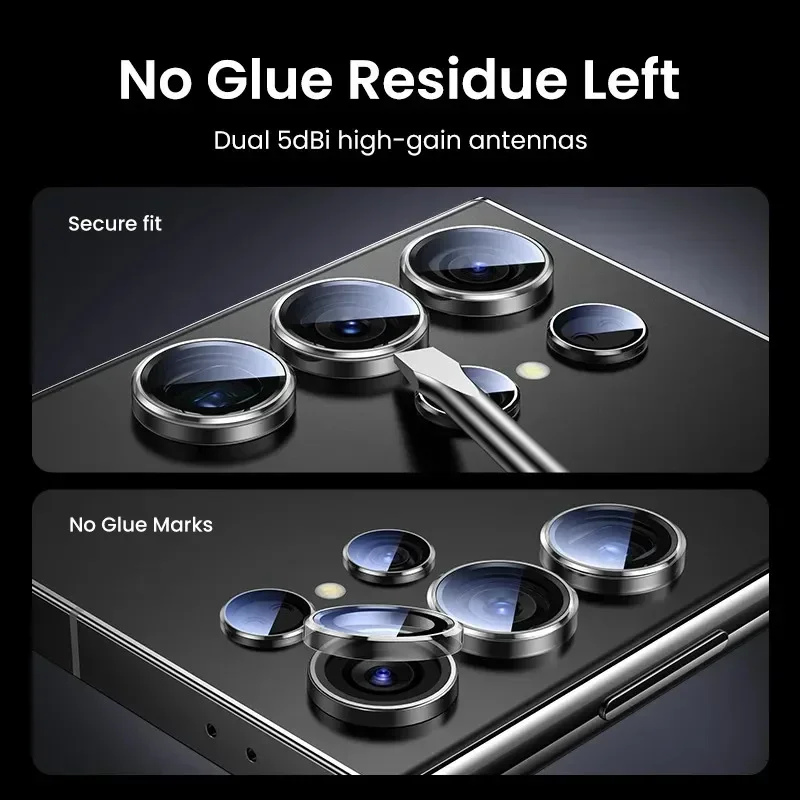 Protector de lente de cámara de cristal para Samsung S23 S24 Ultra Plus, cubierta completa, anillo Protector de Metal para Galaxy S22 Ultra, película de cámara