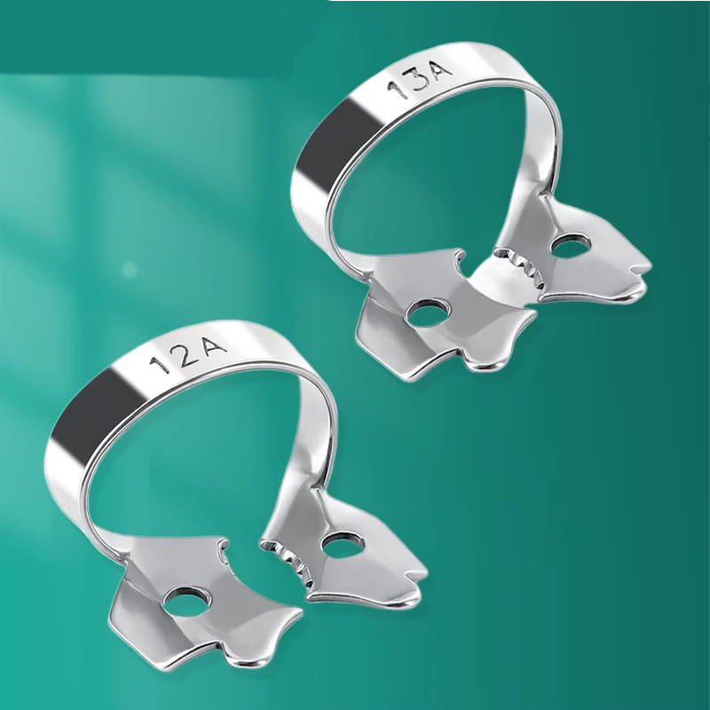 1 pçs braçadeiras de borracha dental aço inoxidável endodontic restaurador barreira clipes odontologia para material ortodôntico