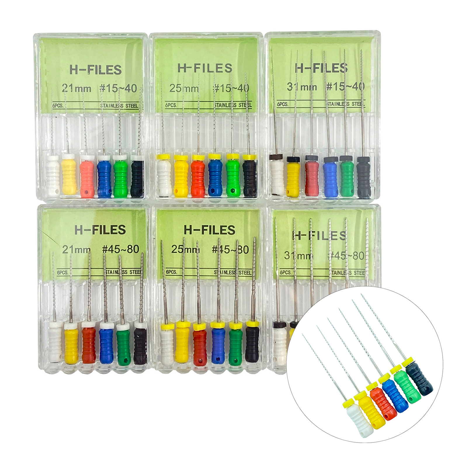 歯科ツール根管遠藤 H ファイル 21 ミリメートル 25 ミリメートル 31 ミリメートルステンレス鋼歯内療法器具歯科医歯科歯科歯学