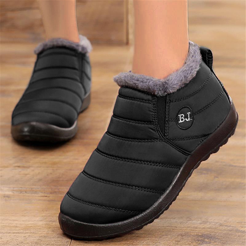 Botas de nieve para Mujer, zapatos gruesos con plataforma de invierno para Mujer, zapatos sin cordones, botines Punk, nuevos zapatos de invierno para mantener el calor, Botas para Mujer