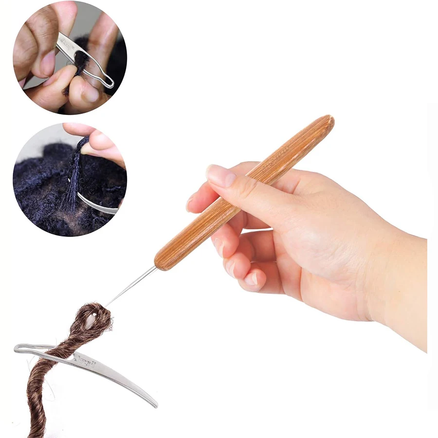 6 Pieces Dreadlock Hook Tool, Crochet Hook Needle for Hair Dreadlock Braid Craft 0.75mm 1 Hook, 2 Hooks, 3 Hooks