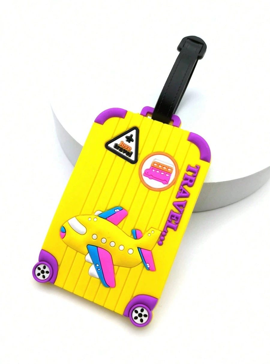 Etiqueta de bagagem de borracha macia de PVC Anime Cartoon Silicone Hang Tag Cabide de bagagem Capa de cartão de embarque