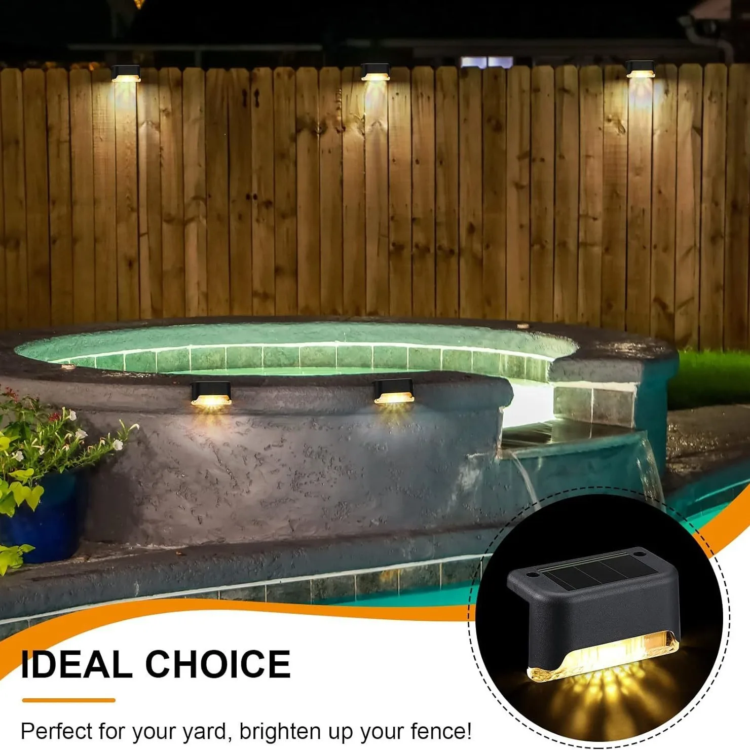 4-32 Pack LED Solar Step Lamp Path Stair Outdoor Garden Lights Wodoodporna dekoracja balkonowa do oświetlenia schodów Patio Stair Fence Light ﻿