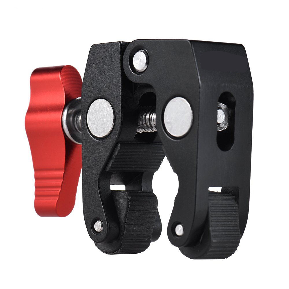 Super Clamp Camera Clamp Mount Monitor 360° Ballhead Magic Arm Double Ball Head Adapter for DSLR Camera/Gopro/LED Lights/phone