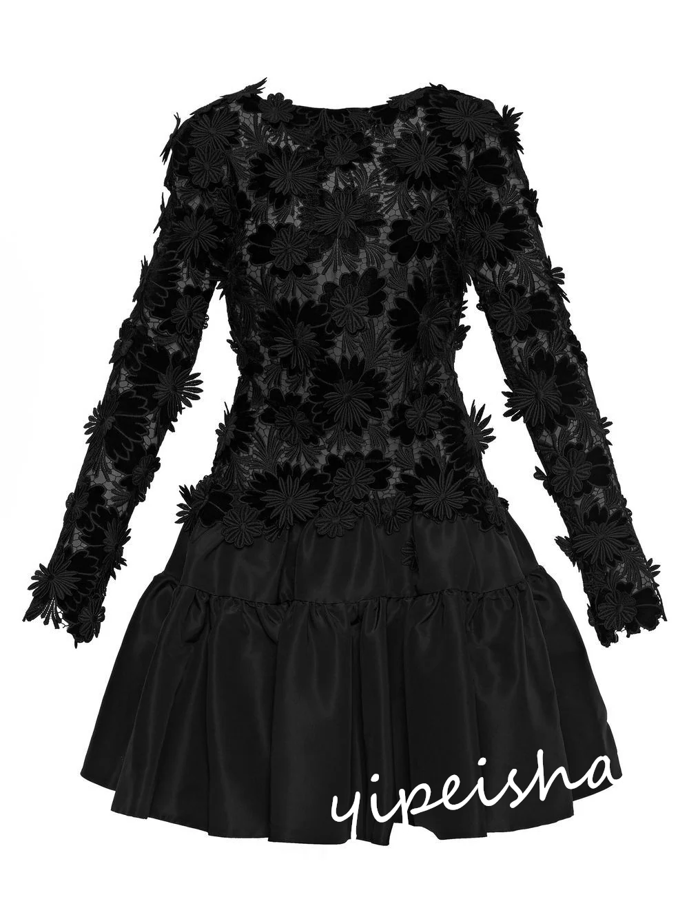 Personalizado jiayigong clássico estilo moderno formal noite o-pescoço a linha apliques vestidos de ocasião sob medida