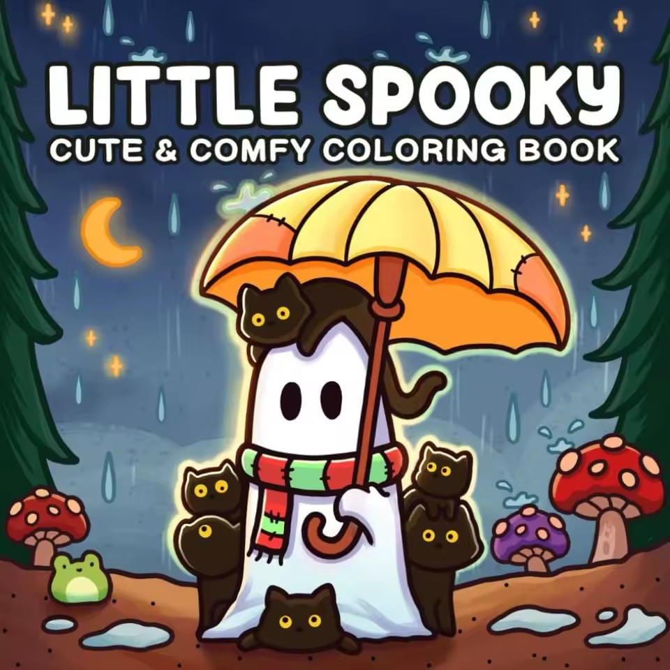 Spooky Cutie Coloring Book For Adults And Teens Featuring Adorable Creepy Creatures Cozy Hygges Moments For Relaxation Gift