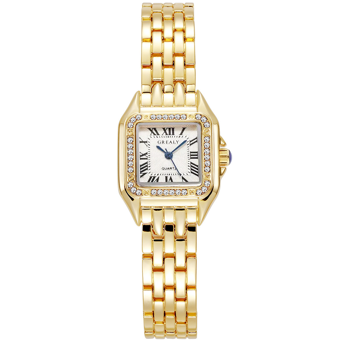 Reloj para mujer, marca de lujo ligera, negocios, oro, acero inoxidable, relojes de cuarzo a la moda para mujer, reloj de pulsera para mujer