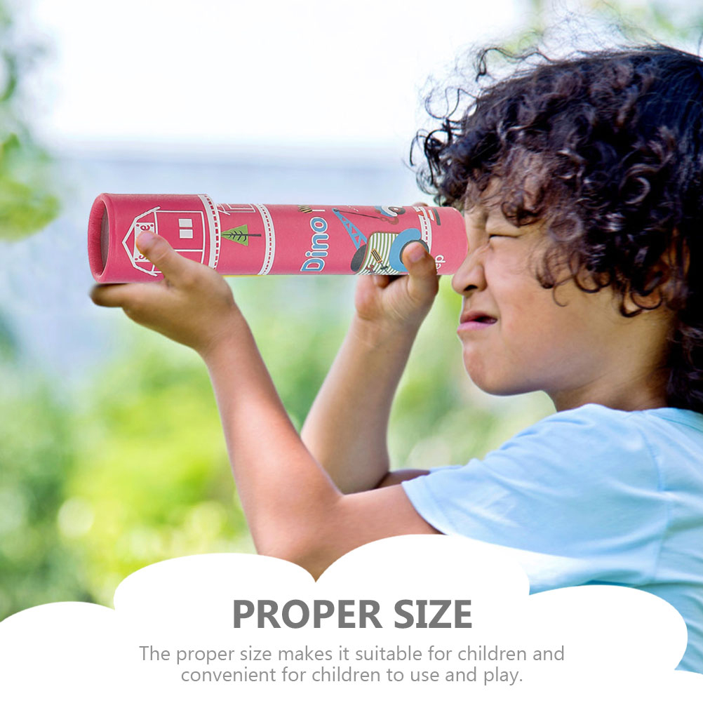 Caleidoscopio de papel portátil para niños, 10 piezas, rompecabezas Vintage divertido, educativo