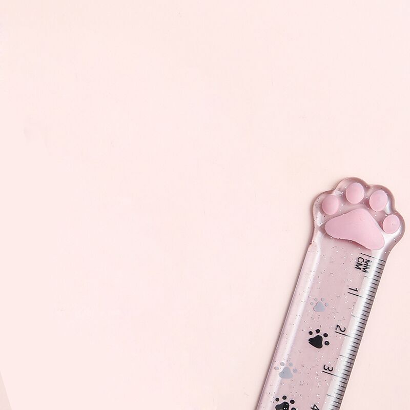 15 cm Lineal Nette Katze Pfote Kunststoff Gerade Lineale Kawaii Schule Bürobedarf Planer Zubehör Student Preis Zeichen werkzeuge