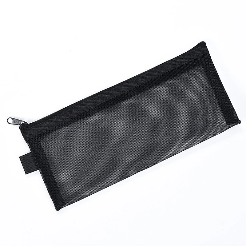 20,5x9cm Mesh Kosmetik Tasche Netze Schreibwaren Bleistift Tasche Fall Halter Zipper Tragbare Lippenstifte Schlüssel Münze Ladekabel veranstalter
