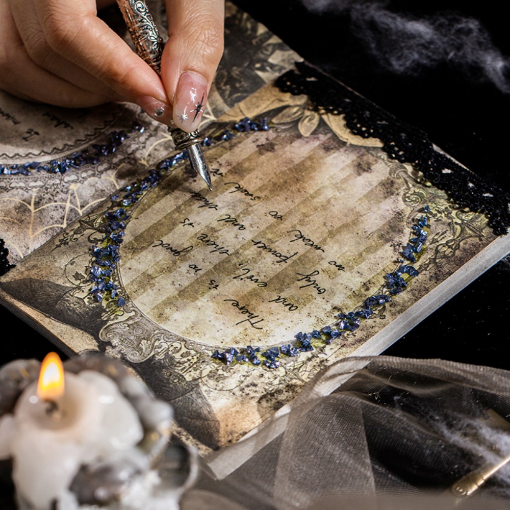 Mr. Paper-Libro de Material de patrón Retro, serie negra oscura, Base de decoración, tarjetas Vintage, suministros de arte, 60 piezas