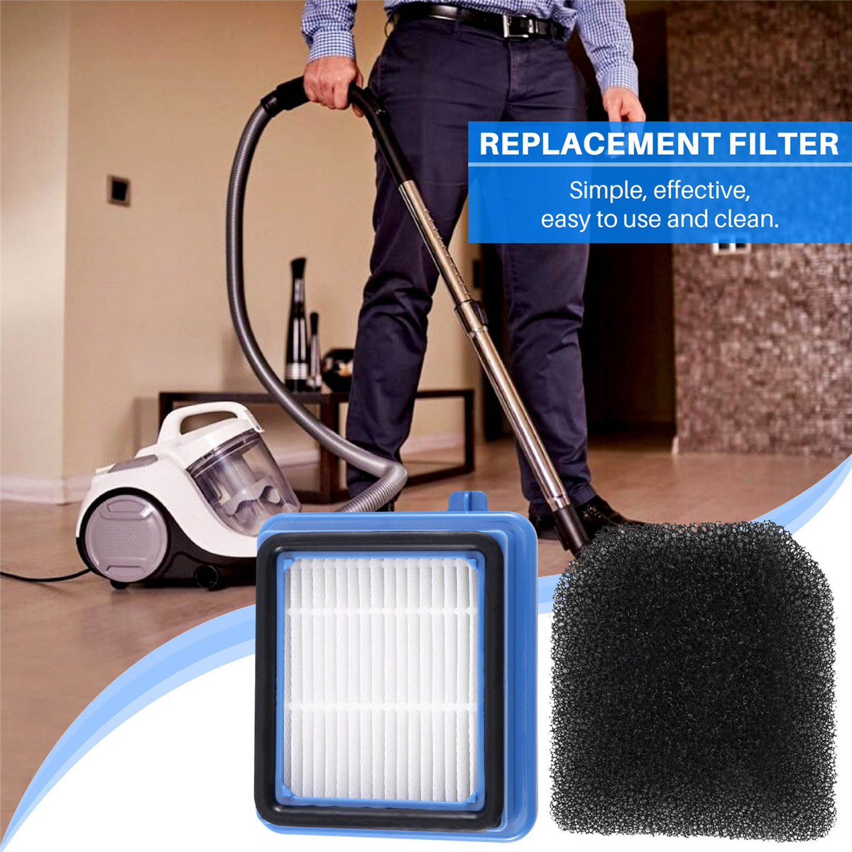 แผ่นกรอง Hepa ทดแทนสําหรับอะไหล่เครื่องดูดฝุ่น Q6 Q8 WQ61/WQ71/WQ81