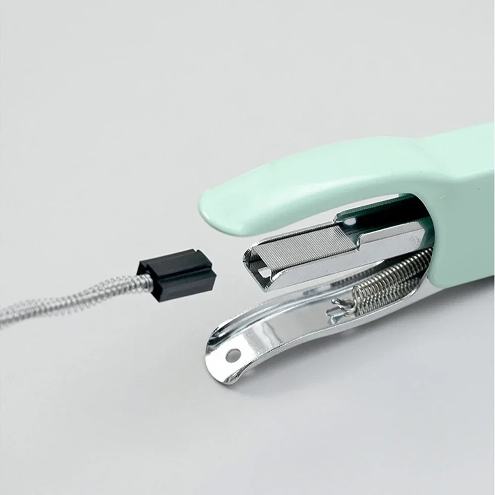 Mini 10 #   Piccola cucitrice per carta, raccoglitore per libri, durevole, colori, cancelleria, accessori per ufficio, moda, materiale scolastico per ufficio,