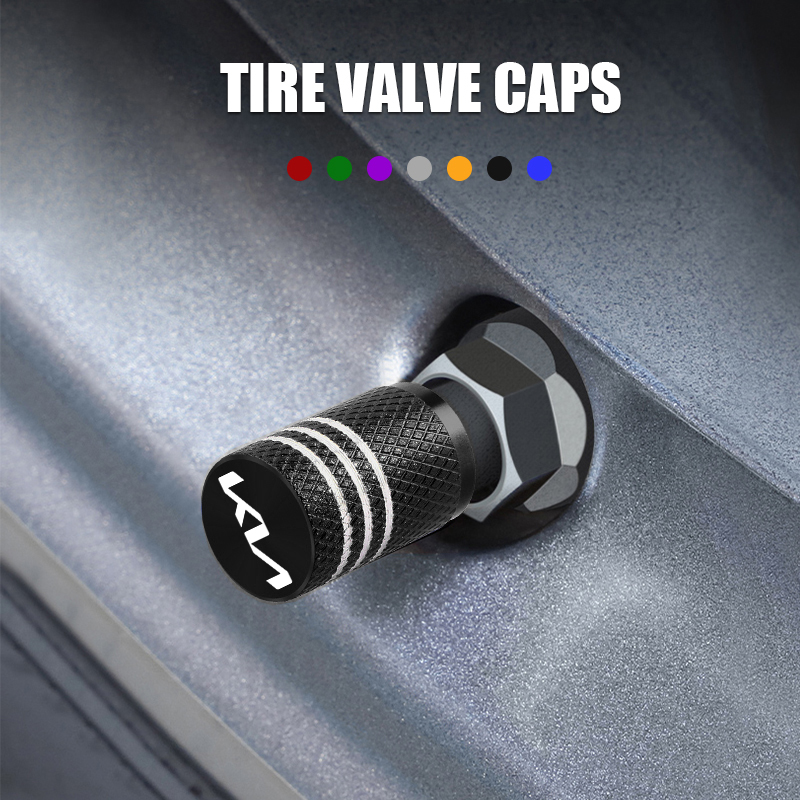 5 個車のバッジ金属ホイールタイヤバルブキャップカバー自動車の付属品起亜リオ Ceed Sportage セラートソウルソレントピカントオプティマ