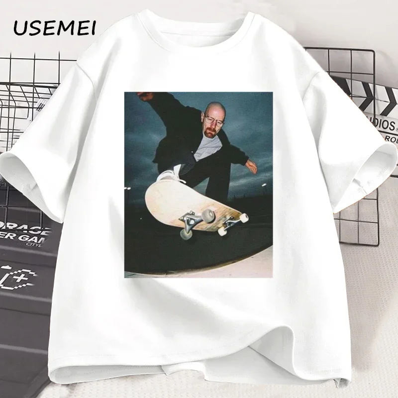 ブレイキング・バッド・ハイゼンベルク Tシャツ男ウォルター・ホワイト 90 年代スケート Tシャツ女性と男性ユニセックスグラフィックプリント Tシャツコットン Tシャツ