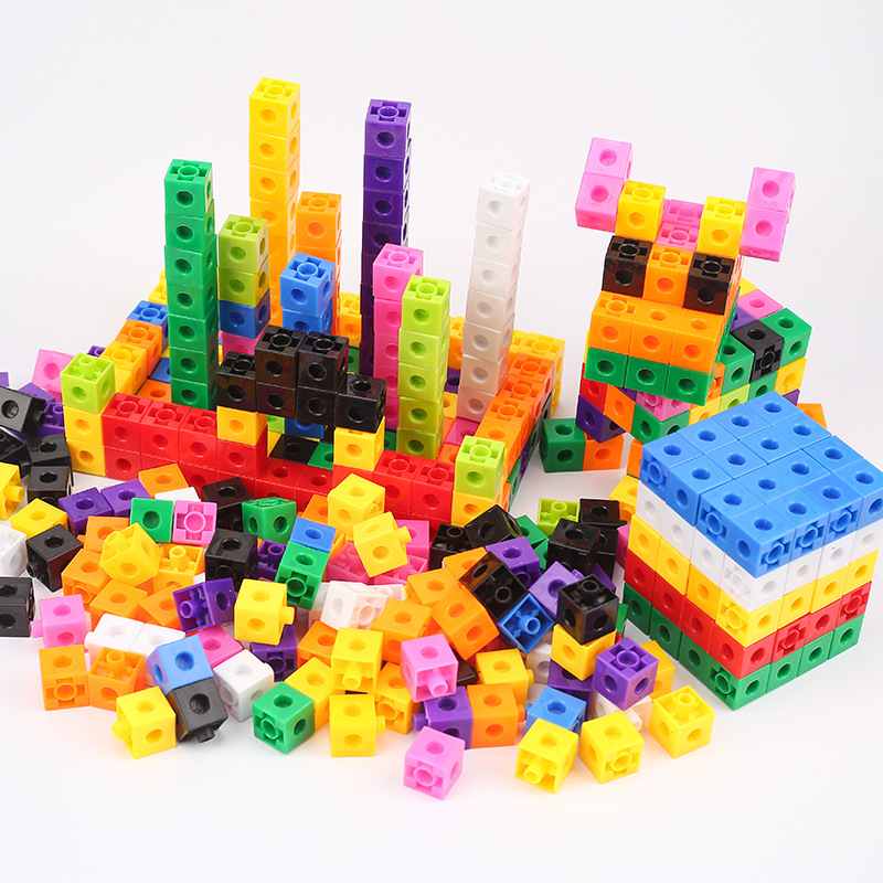 子供向けの教育用ビルディングブロック,100個,2x2x2cm,四角い立方体形状,DIY組み立てブロック,レンガモデルのおもちゃ,ピース/セット