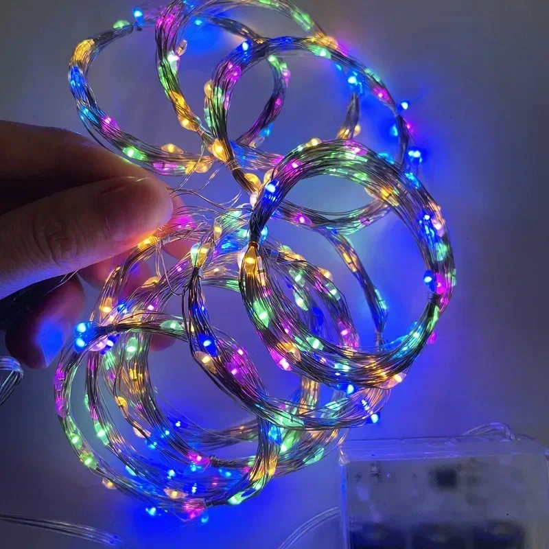 3M 6M Christmas Lights Curtains for Windows Led Fairy New Year Light Room String Battery Powered Garland Waterfalls Decorations