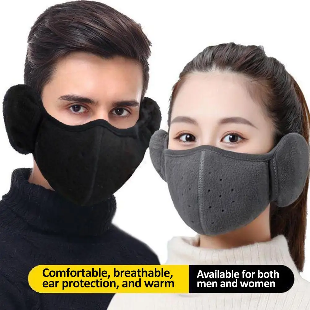 Autumn And Winter Windproof And Warm Masks Breathable And Thickened Ear Masks Unisex Cycling Cold Protection 2-in-1 Ear Masks
