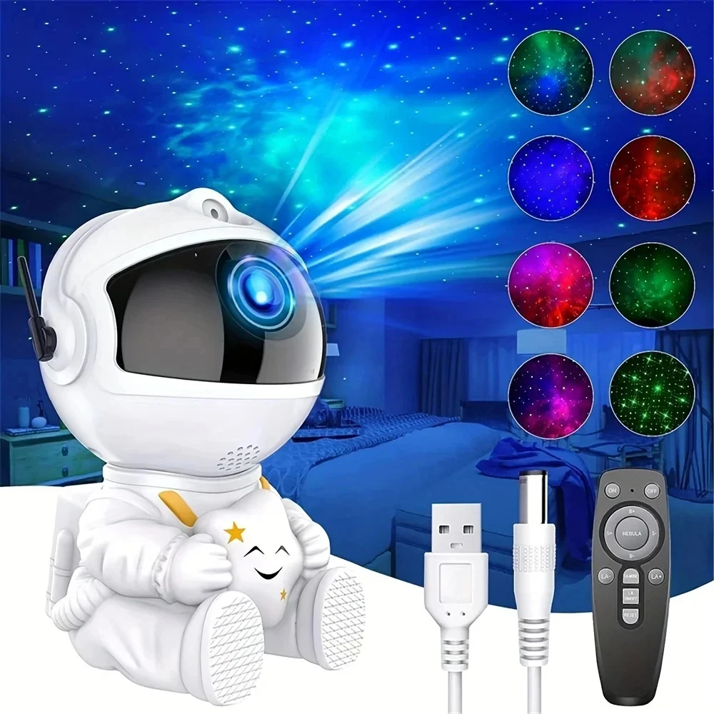 銀河スター宇宙飛行士プロジェクターライト星空プロジェクターランプ装飾寝室ルーム LED ナイトライト子供ギフト
