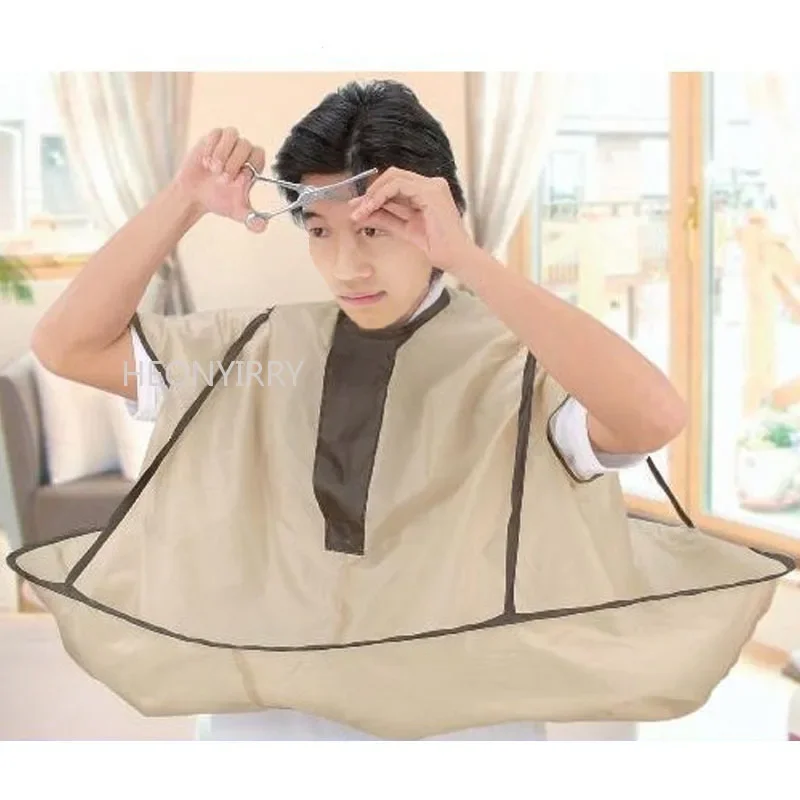 อุปกรณ์ตัดผมกันน้ําผู้ใหญ่ตัดผมเสื้อคลุมพับร่ม Cape Salon Barber Home Hairdressing Cape ฝาครอบผ้า