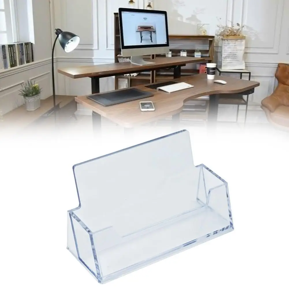 Porta biglietti da visita in acrilico da scrivania 1/3/6 pezzi, supporto per espositori per biglietti da visita in plastica trasparente, adatto a biglietti da visita 30-50