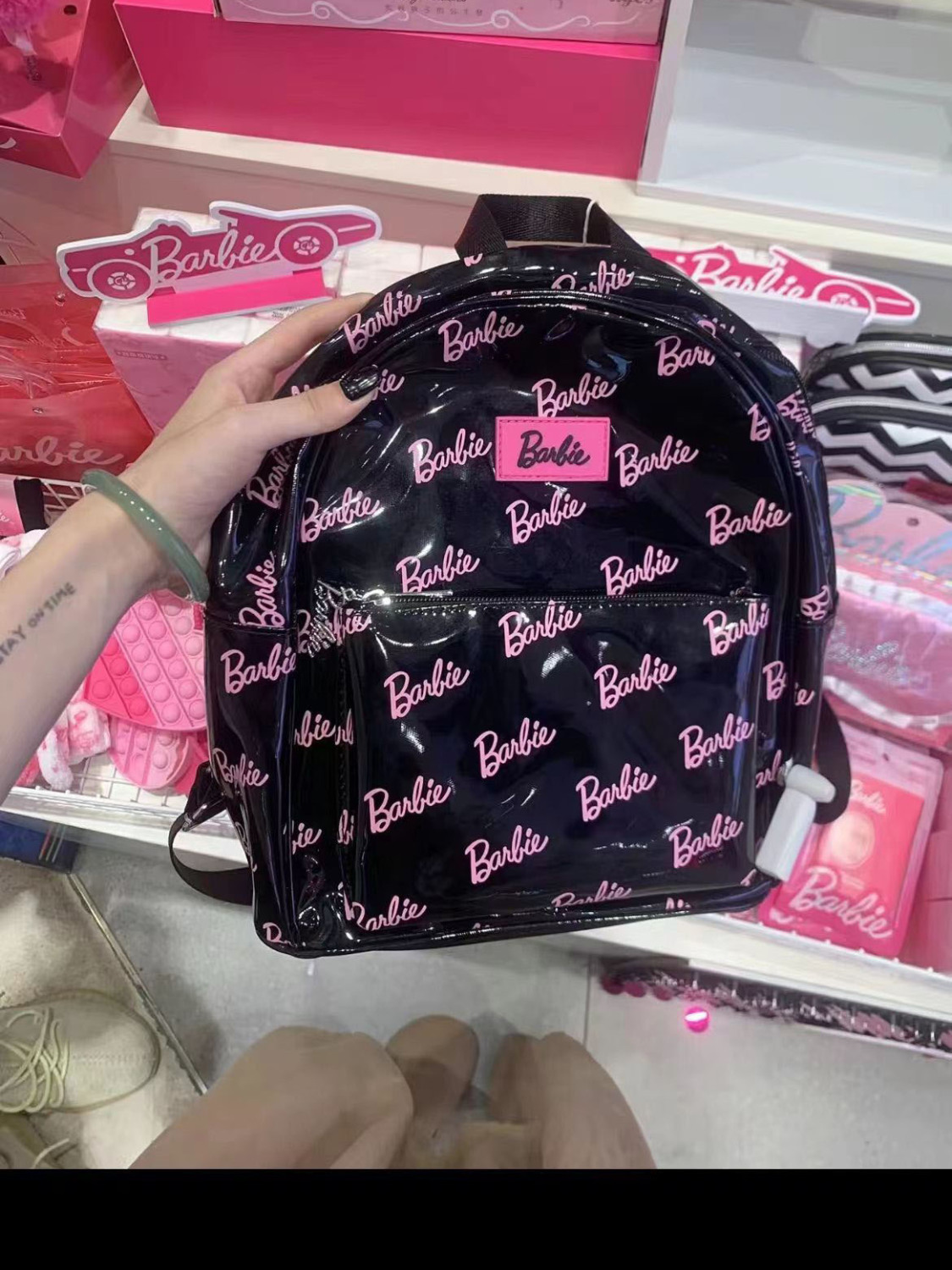 Neue ursprüngliche Cartoon Barbie Rucksack Tasche Kindergarten Schult asche Geschenk