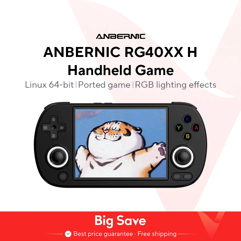 ANBERNIC RG40XX H 64 Bit Linux Console di gioco portatile retrò Schermo IPS da 4.0 '' Supporta 5G WiFi Bluetooth Uscita HDMI-TV RG40XXH