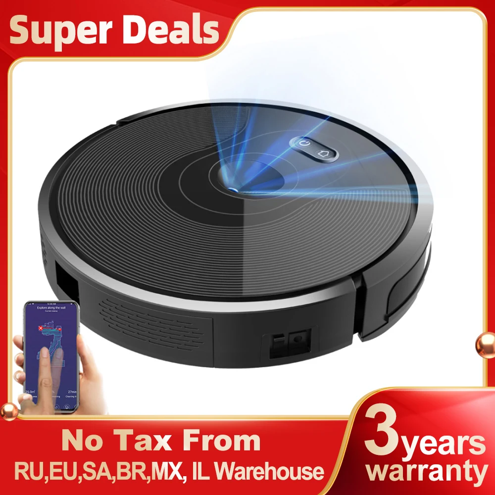 Roboter Staubsauger abir x6, 6000pa Absaugung, Smart Eye System, App virtuelle Barriere, Smart Home Appliance,Auto Boden wischen