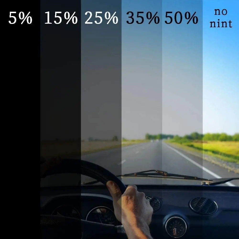 1 ม้วน 50x3m สีดํารถ Window Tint ฟิล์มสติกเกอร์แก้ว VLT 1%-50% Sun Shade Window Tinting พลังงานแสงอาทิตย์ UV ป้องกันฟอยล์สติกเกอร์ฟิล์ม