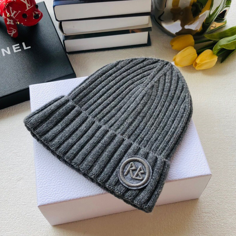 Nova chegada moda chapéus de inverno feminino marca designer chapéus grosso quente lã gorro