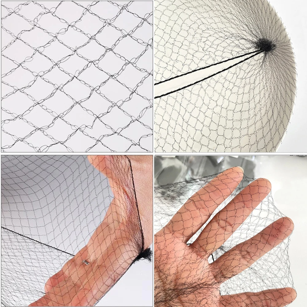 20pcs 5Mm Nylon Hair Nets Invisible Disposable Hair Net Ballet Dance Snoods Net Bun Hair Nets Invisible Elastic Edge Mesh Hair
