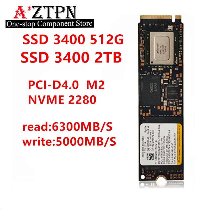 Original para notebook Micron SSD 3400 3500 512G 1TB 2TB PCIE4.0 PS5 M.2 M2 2280 SSD