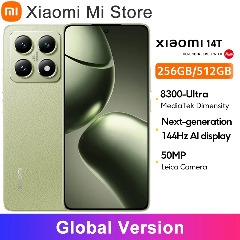 Xiaomi 14T 5G 12GB/256GB 12GB/512GB Negro/Gris/Azul/Verde Teléfono móvil