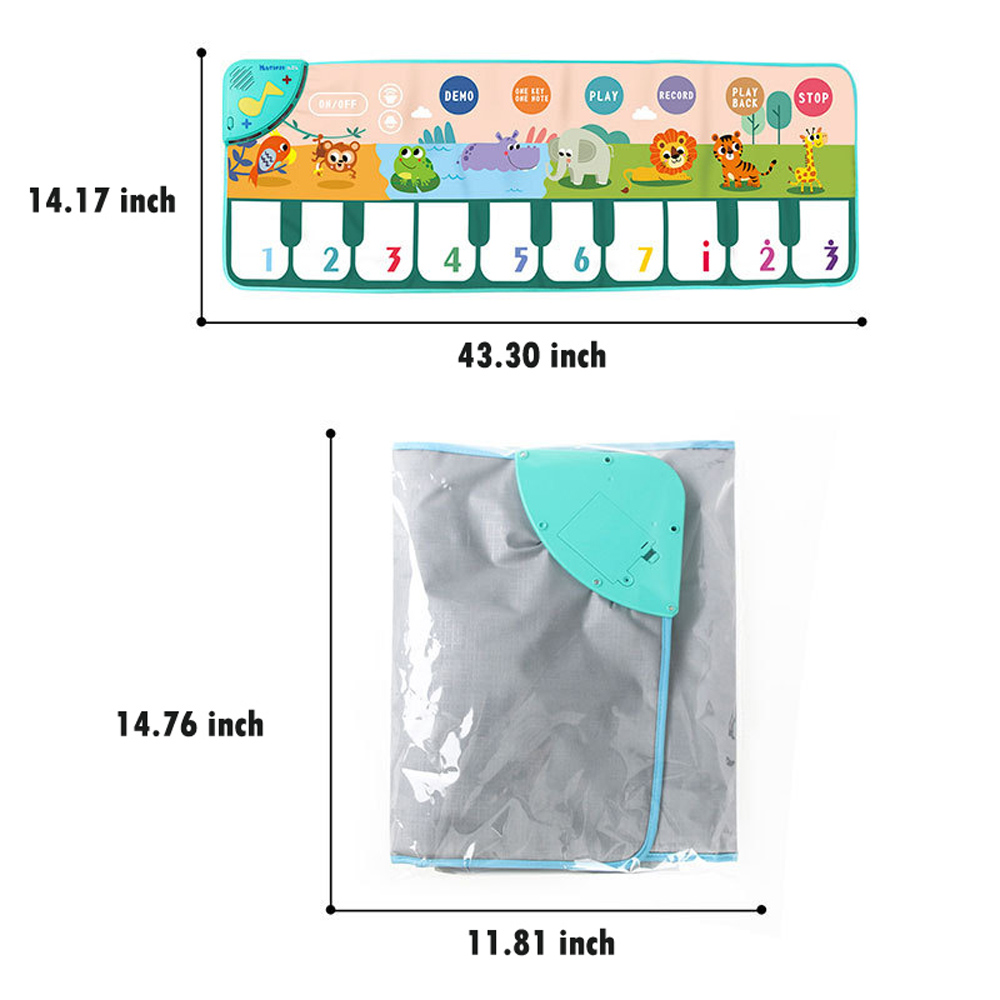 15*43インチ 赤ちゃんのおもちゃ 防水ピアノマット ミュージカル 赤ちゃん発達ゲーム 1年間 アクティビティジム ベビープレイマット 男の子 女の子 ギフト用