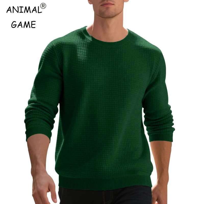 Sudaderas con cuello redondo para hombre, Jersey grande de Color sólido, prendas de vestir exteriores, camisetas para correr al aire libre, ropa de calle informal, Top básico