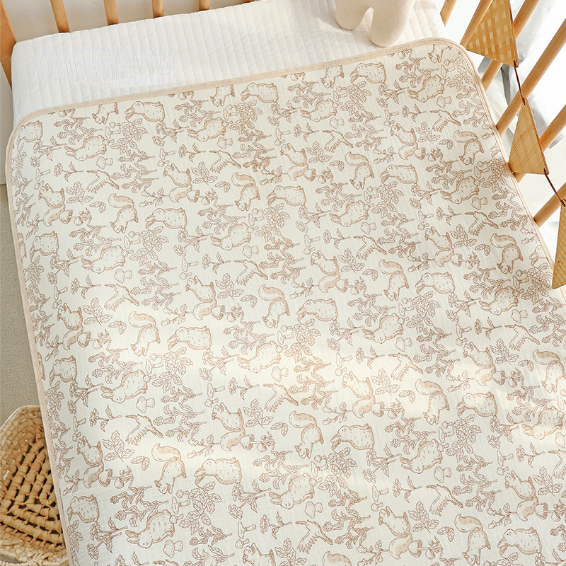 Tapis à langer en coton pour bébé, lavable, grande taille, housse imperméable, drap de lit pour enfants, articles de literie
