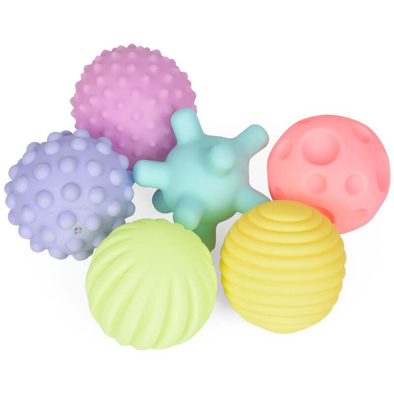 4PCS Set Caoutchouc Souple Multi-Texture Bébé Grab Ball Jouet Exercice Saisir Capacité Main Grab Ball