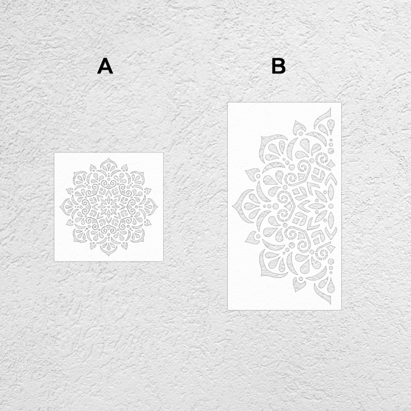 40 センチメートル-80 センチメートルステンシル壁絵画装飾テンプレート家具メーカー装飾ペイントパテレンガラウンド花曼荼羅 S309