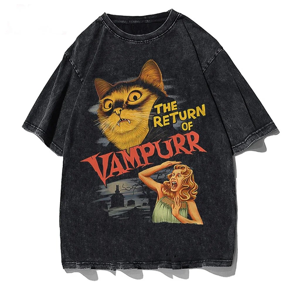 Le retour de Vampurr T-Shirt hommes col rond Cool été surdimensionné t-shirts à manches courtes t-shirts hauts à la mode Hip-Hop Streetwear 8XL