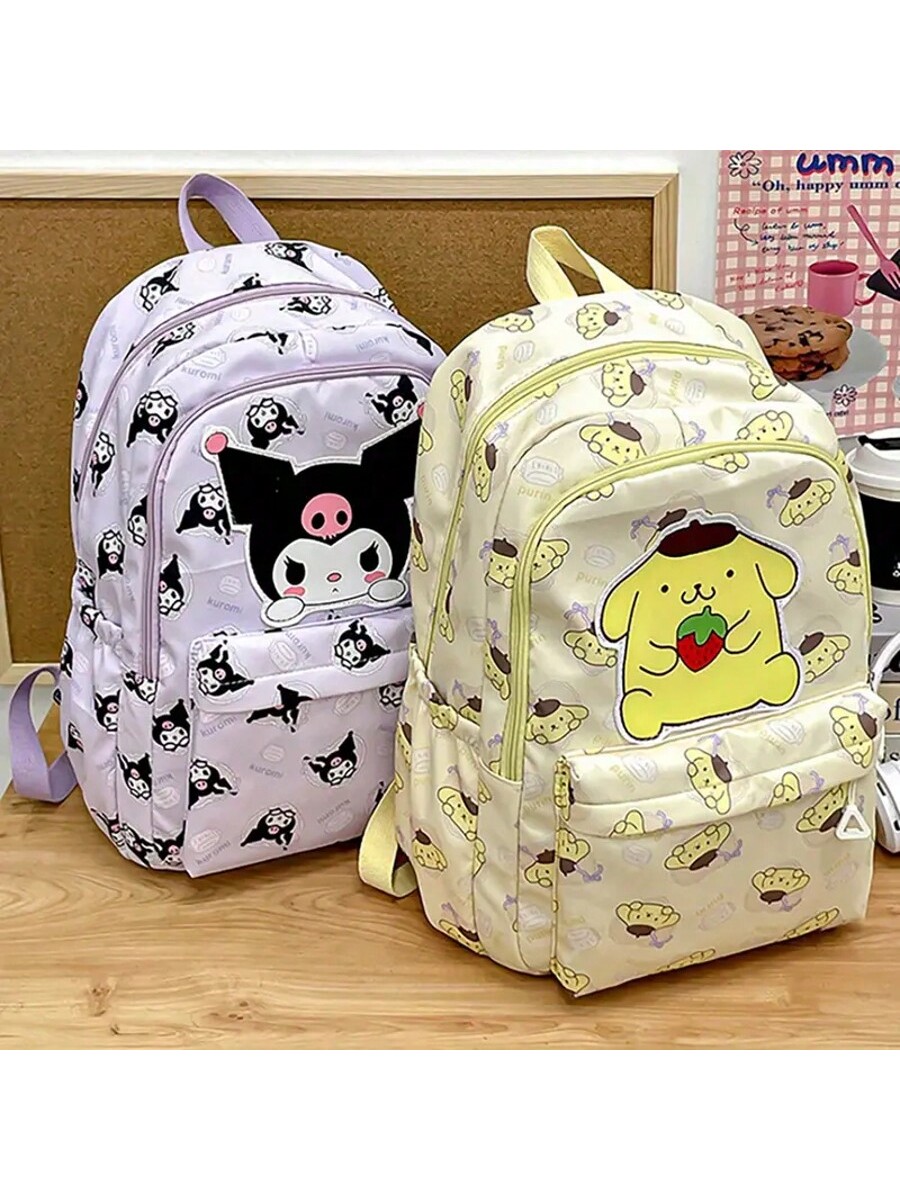 Sanrio Schoolbag Anime Kuromi Cinnamoroll My Melody Pochacco Student Backpack School Bag Large Capacity for Children Girls Boys
