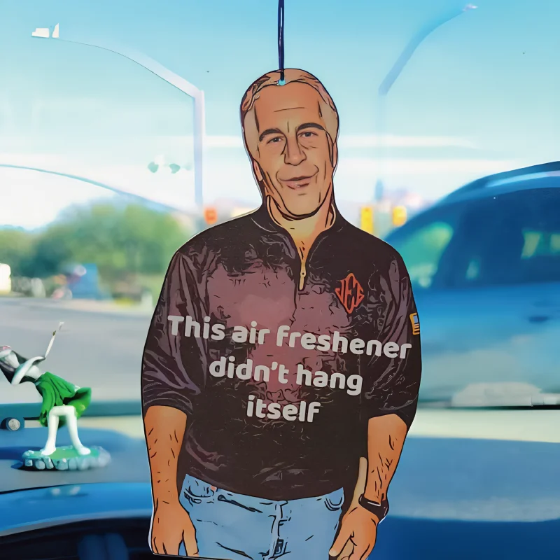1 шт. Jeffrey Epstein автомобильный освежитель воздуха серп юмор забавный темный зеркало заднего вида аксессуары автомобильные духи мем кулон подвесной шарм