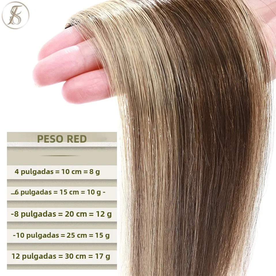Clip de pelo TESS, extensiones de cabello Natural, Clip en extensiones de cabello humano, postizo de 12 pulgadas, reponer el volumen del cabello, Clip en cabello Natural