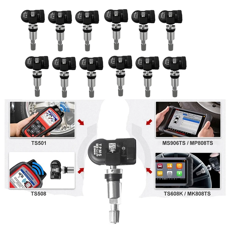 Programação tpms sensor 315/433mhz universal 2 em 1 mx-sensor sistema de monitoramento de pressão dos pneus ferramenta de reparo para-utel