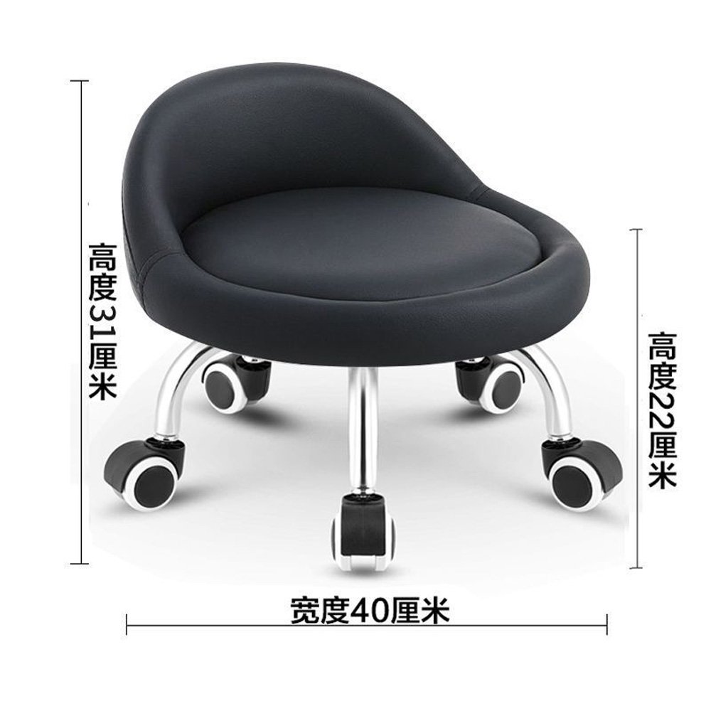 モバイルホイール付き小型スツール、コーヒーツール、パチレンズウォーキング、回転プーリー、ロースツール、ユニバーサルホイール、フット修理、美しいfu