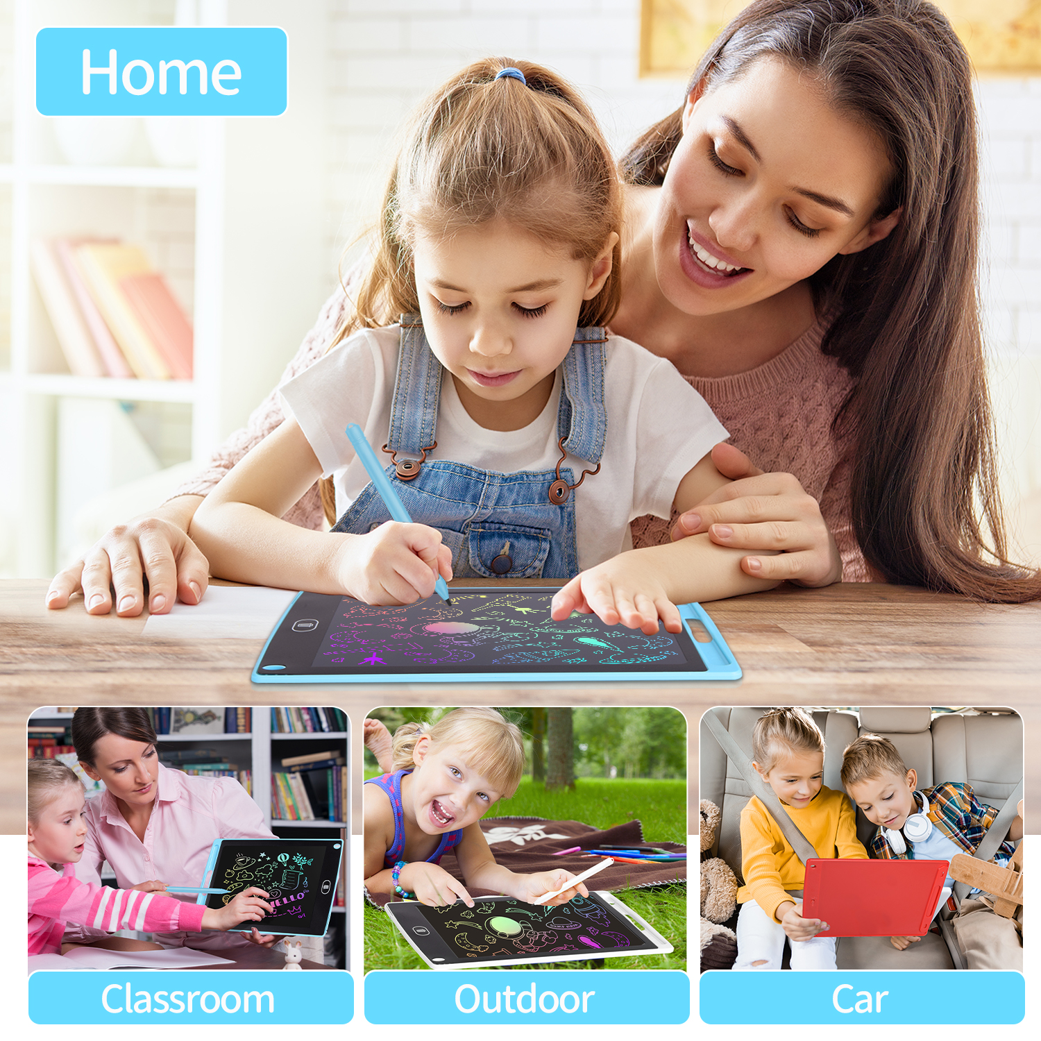 12 Inch LCD Writing Tablet Drawing Board Graffiti Sketchpad Mgaic Erasable Handwriting Pad Toys for Kids Boys Gifts
