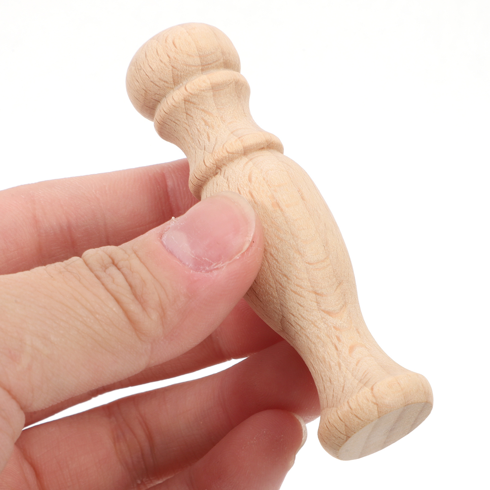 10Pcs Solid Wood Roman Pillars Unfinished Miniature Staircase Spindles Decorative Baluster Railings Garden Courtyard Accent