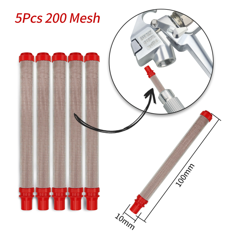 5 stücke 30-200 Mesh Airless Farbe Teile Filter Farbe Spray Gun Filter Reduziert Düse Verstopfung Spritzen Maschine Zubehör