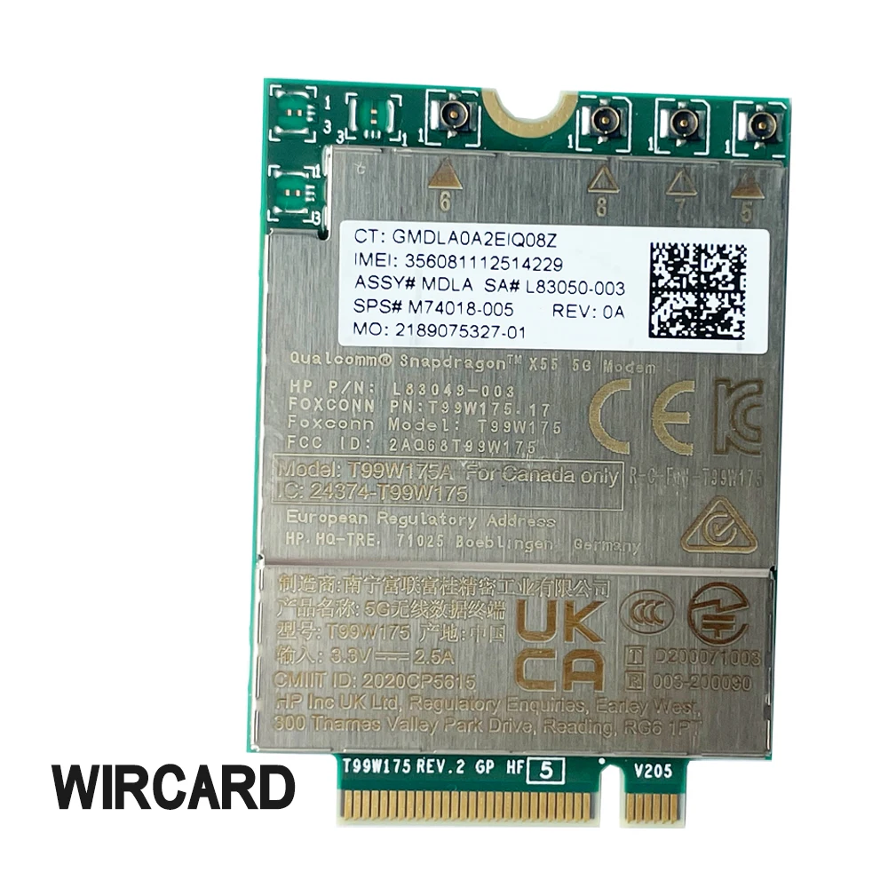 Tarjeta de módulo T99W175 snapdragon X55 4G 5G SPS #   M74018-005 SA # L83050-003 para Elite Folio 13,5 pulgadas 2 en 1 Notebook PC portátil