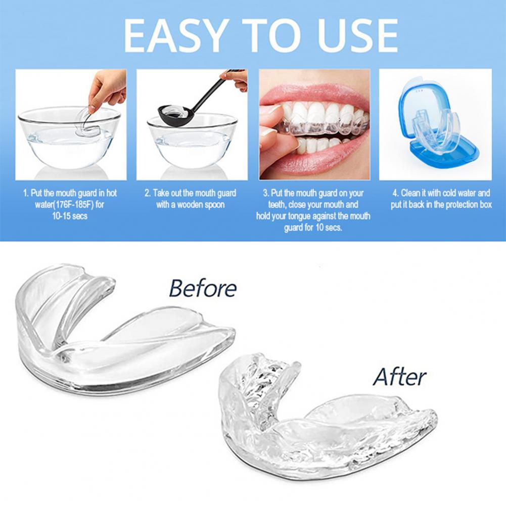 4 unids/set boquilla de silicona soportes antironquidos para dormir prevenir ronquidos alivio de ronquidos protector bucal protectores dentales