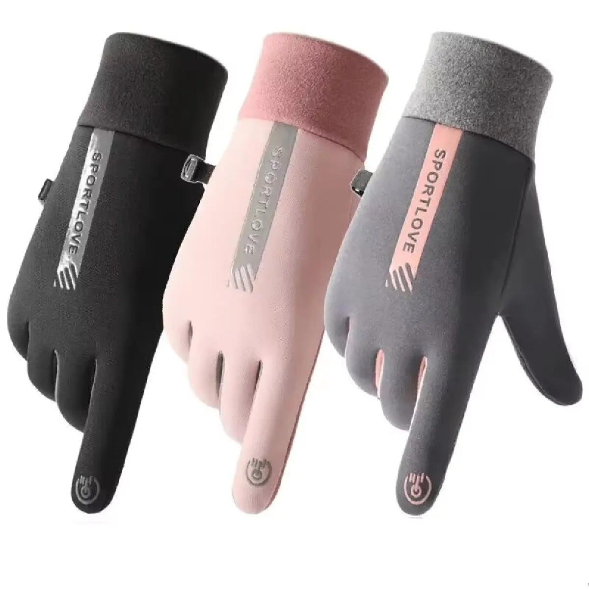 Winter Handschuhe Frauen Radfahren Fahrrad Thermische Fleece Kälte Widerstand Wind Wasserdicht Fahrrad Warme Outdoor Laufen Skifahren Fäustlinge